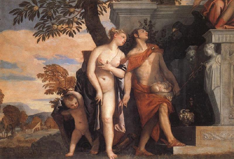 Paolo Veronese Venus and Mercury Present Eros and Anteros to Jupiter Spain oil painting art